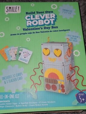Build Your Own Clever Robot" Valentine's Day box kit, New!!!